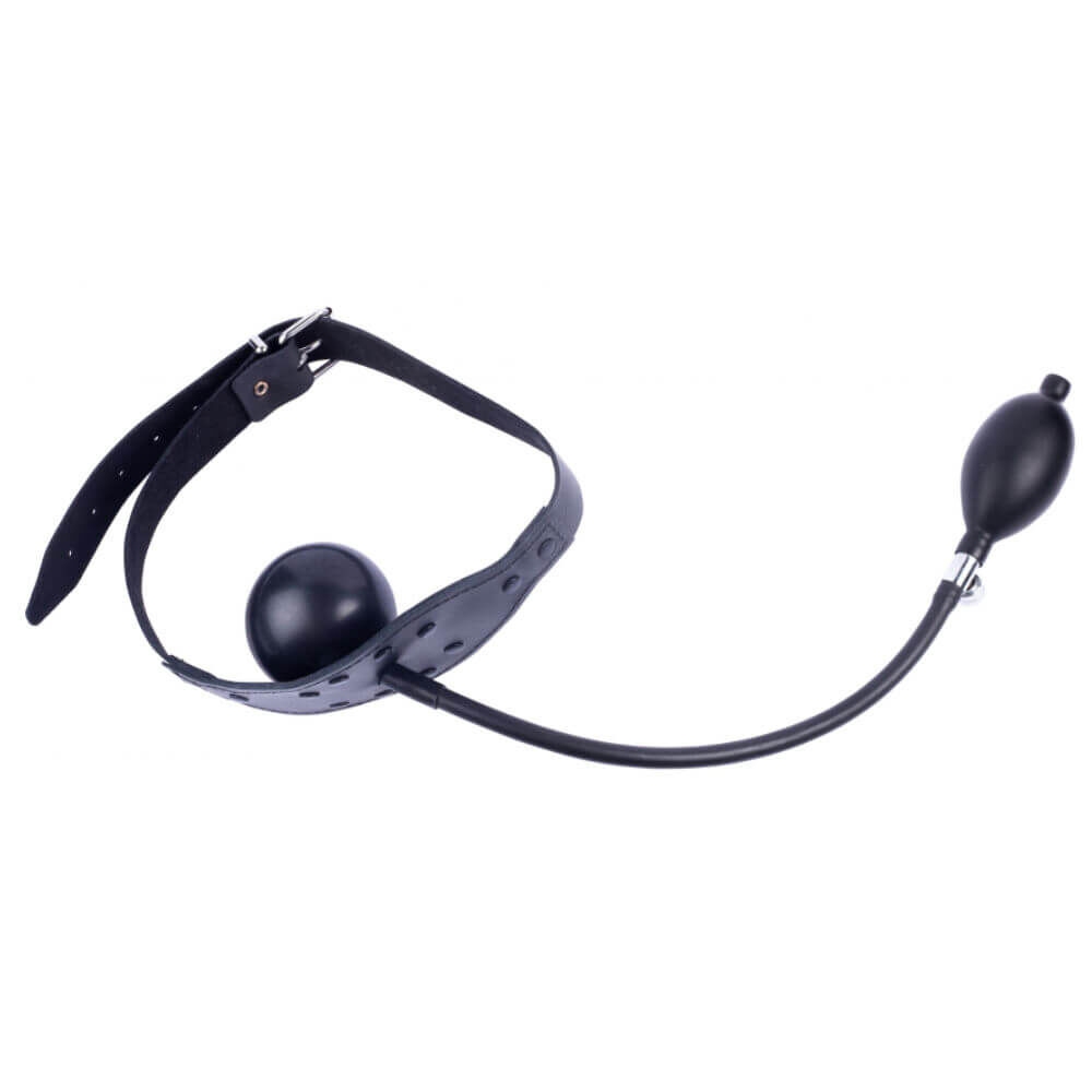 Lederknebel mit aufblasbarer Kugel