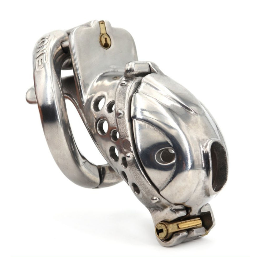 Metallic Double End Chastity Cage 8 x 2,8 cm