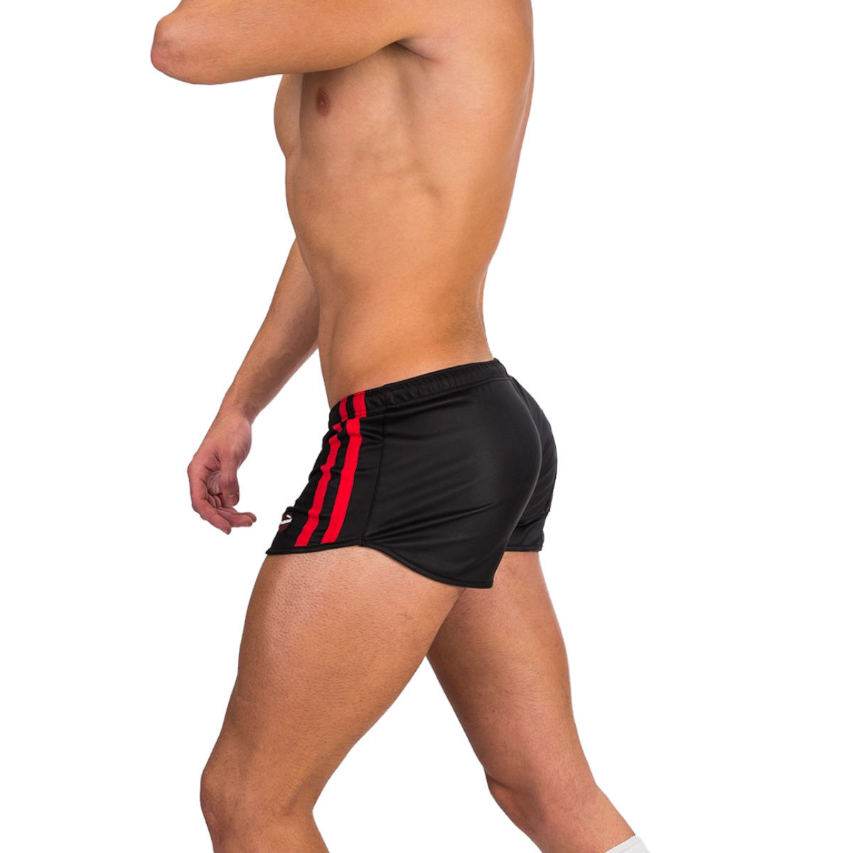 Barcode Shorts Byron - Black Red Barcode Shorts Byron - Black Red
