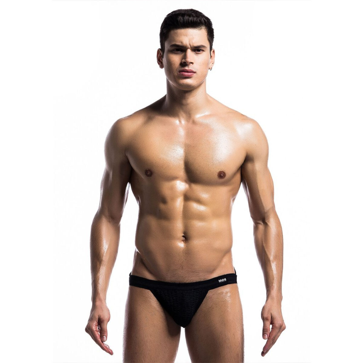 Male Basics Retro Swim Jock Black