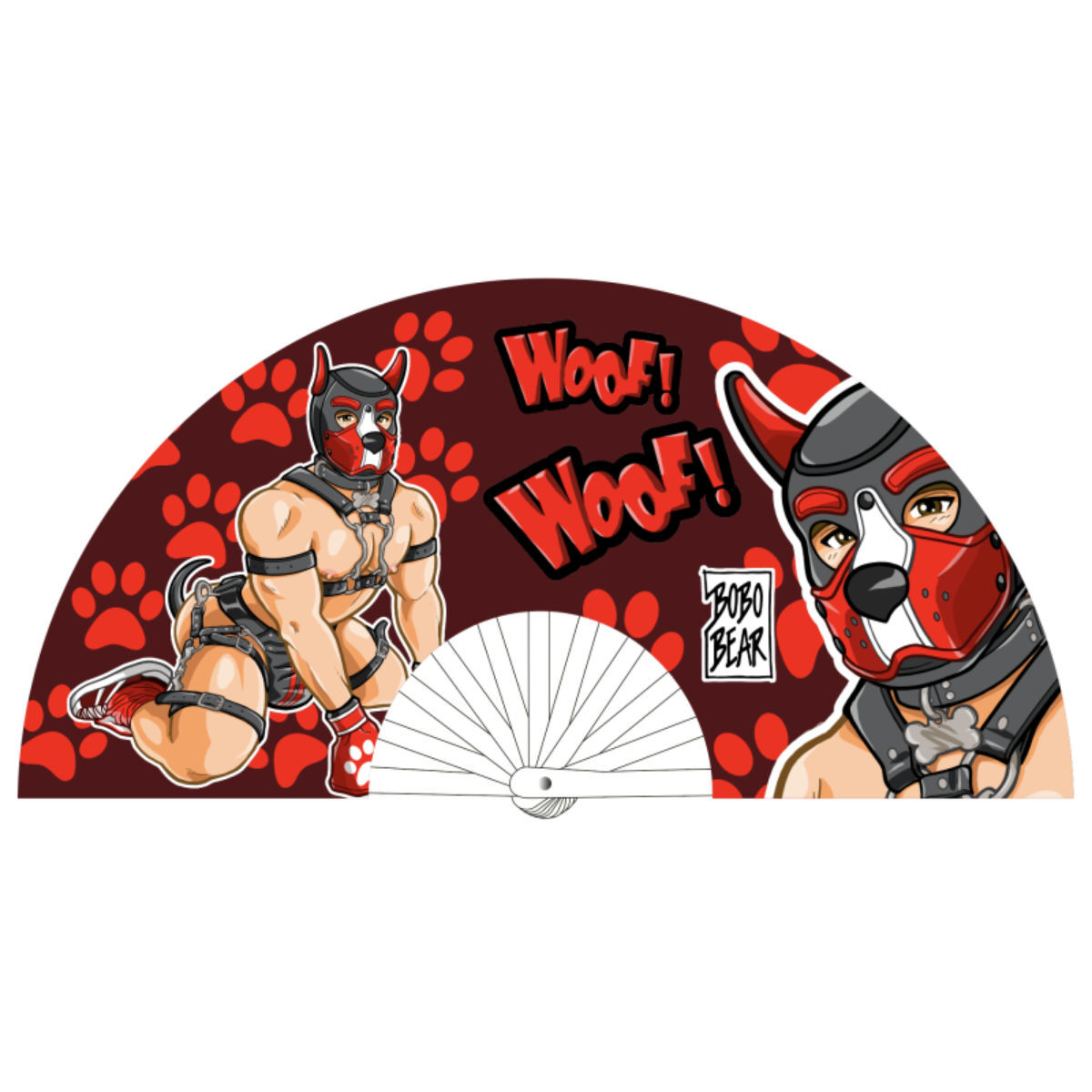 XXL Fächer - Woof Puppy Red, Bild 2