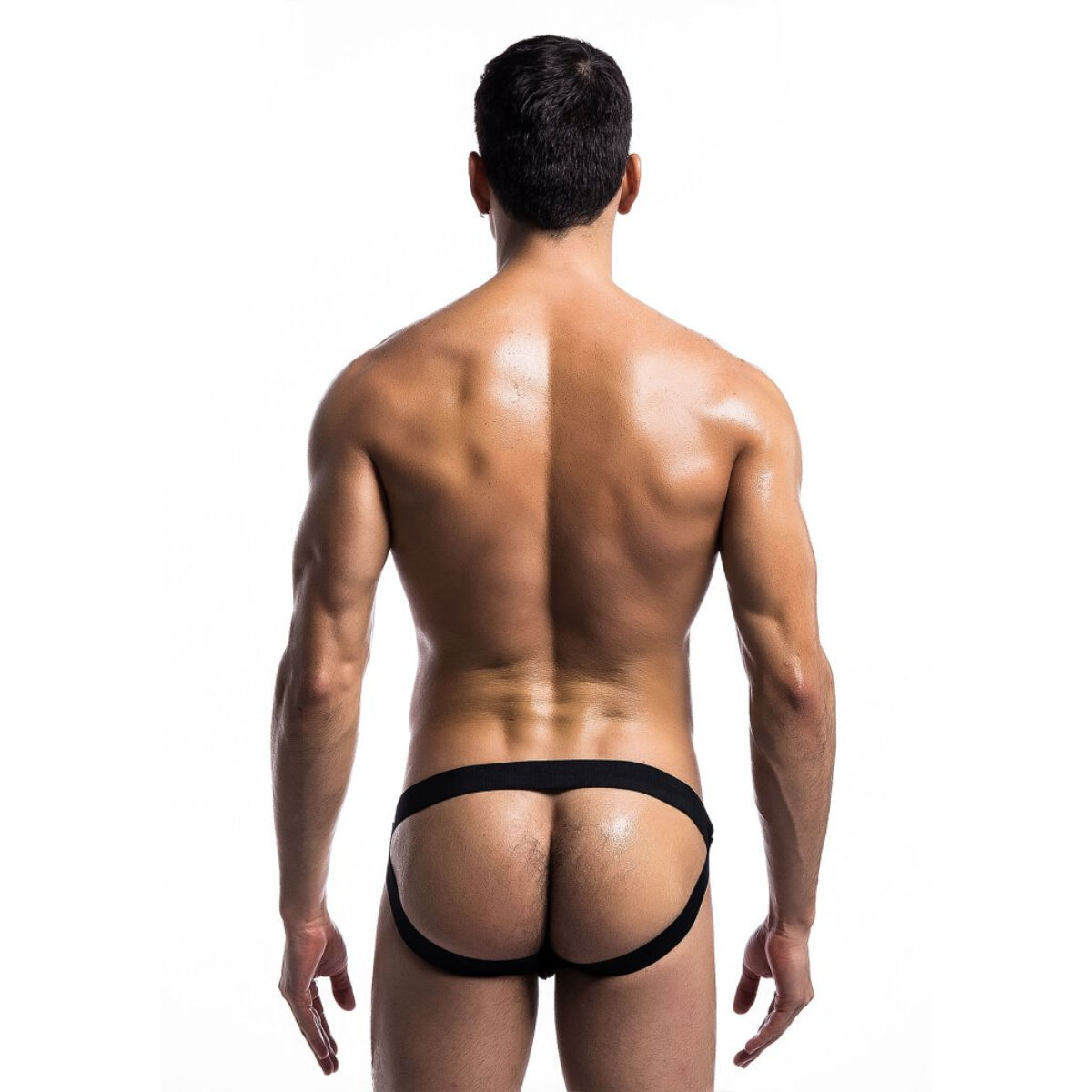 Male Basics Retro Swim Jock Black M, image 2