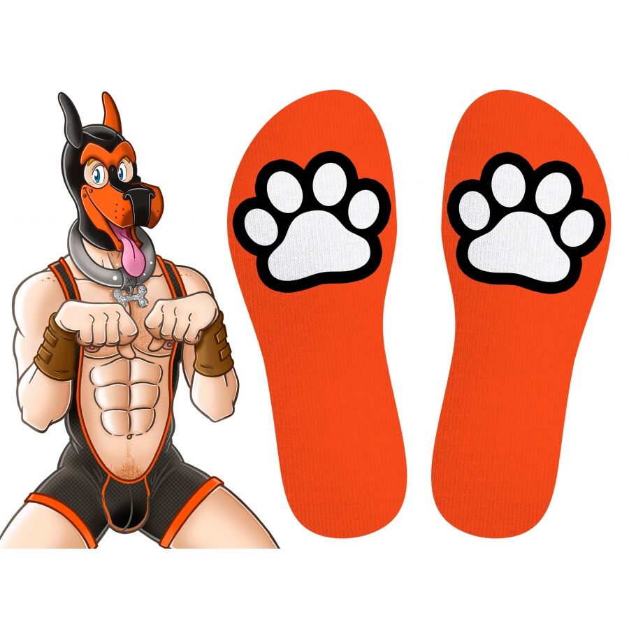 Kinky Puppy Socks - Neon Orange, image 2