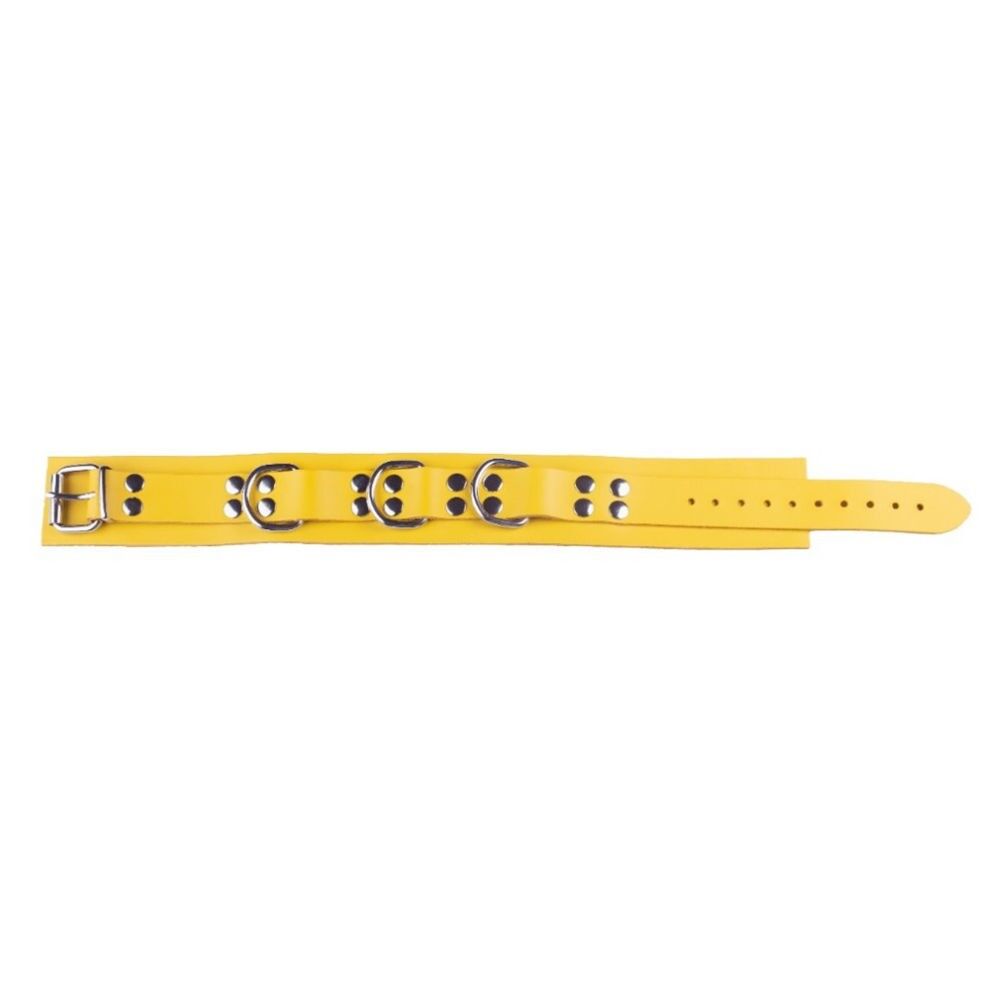 Leather Collar Yellow, image 2