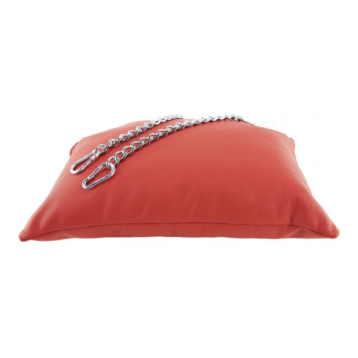 Rotes Sling Leder-Kissen, Bild 2