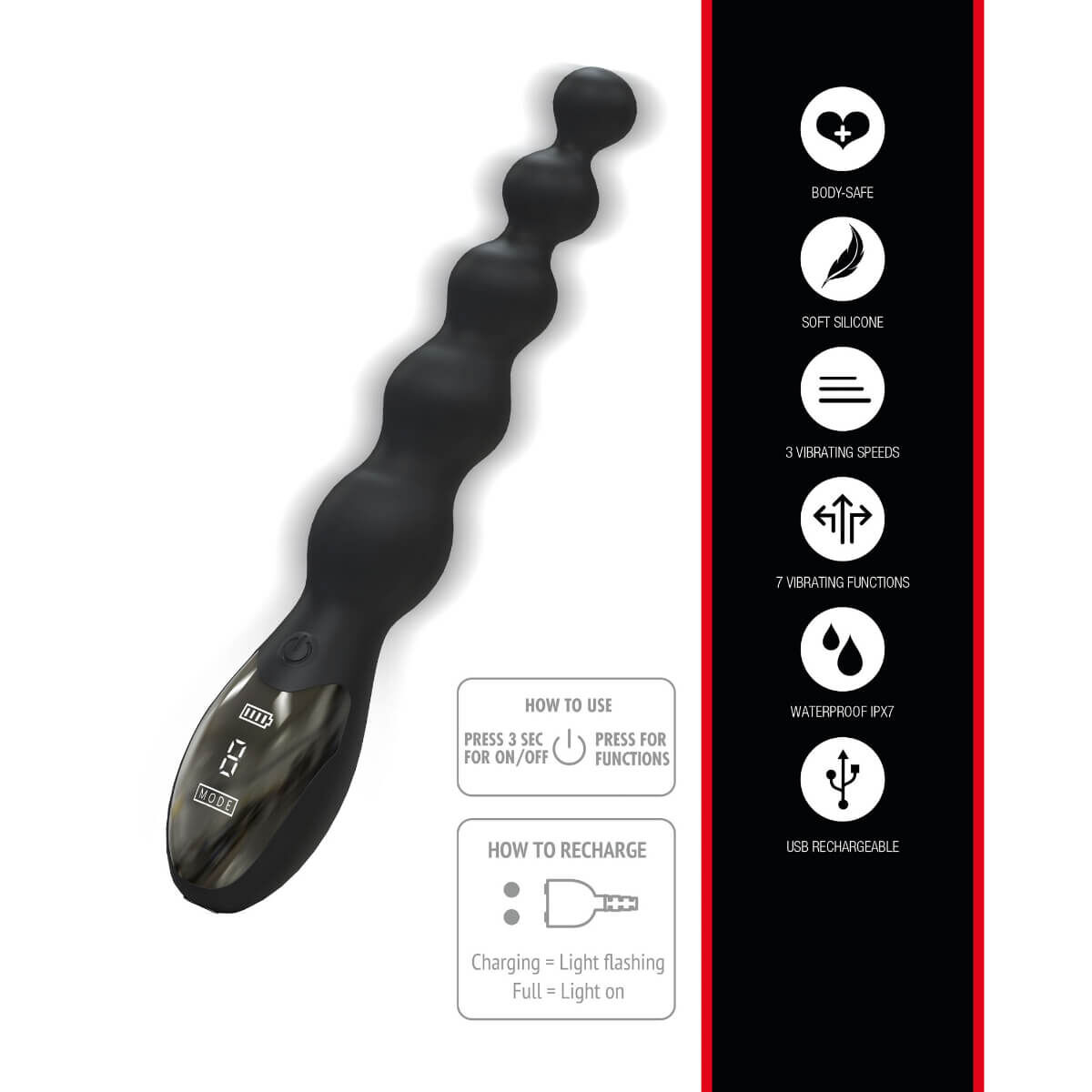Hidden Desire Beaded Power Vibrator, image 5