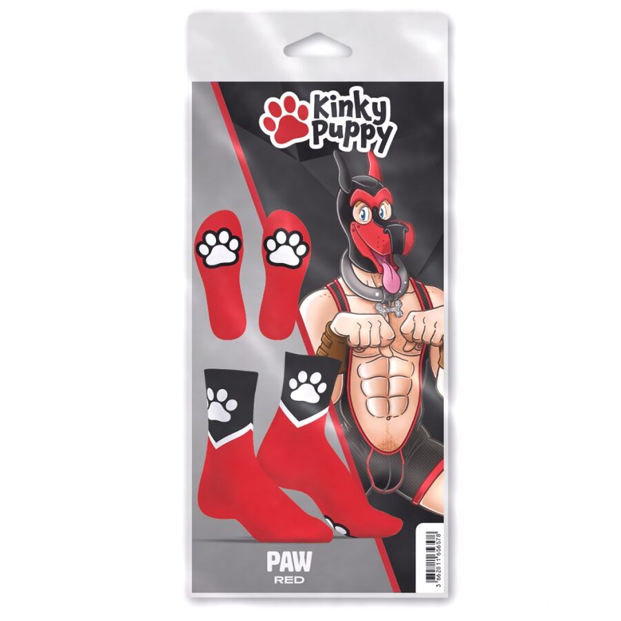 Kinky Puppy Socks - Red, Bild 3