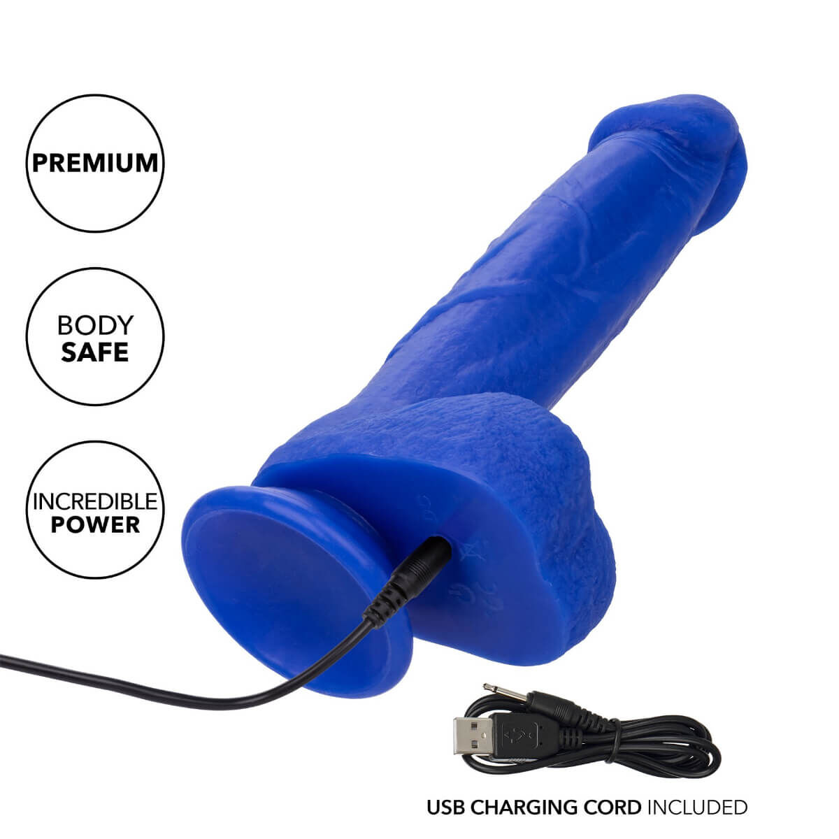 Admiral Captain Blue Vibrating Dildo 8", image 6