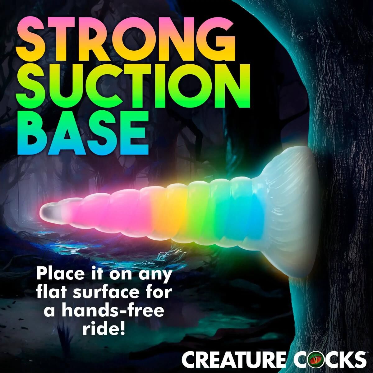 UniGlow Glow in the Dark Unicorn Dildo, image 3