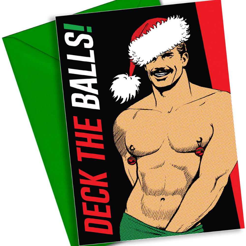 Tom of Finland Christmas Card Deck the Balls Tom of Finland Christmas Card Deck the Balls