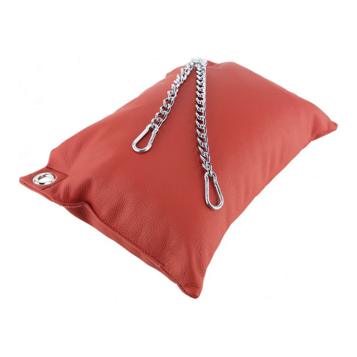 Rotes Sling Leder-Kissen, Bild 4