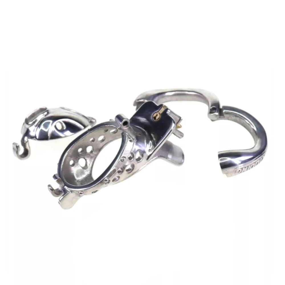 Metallic Double End Chastity Cage 38 mm 8 x 2,8 cm, image 2