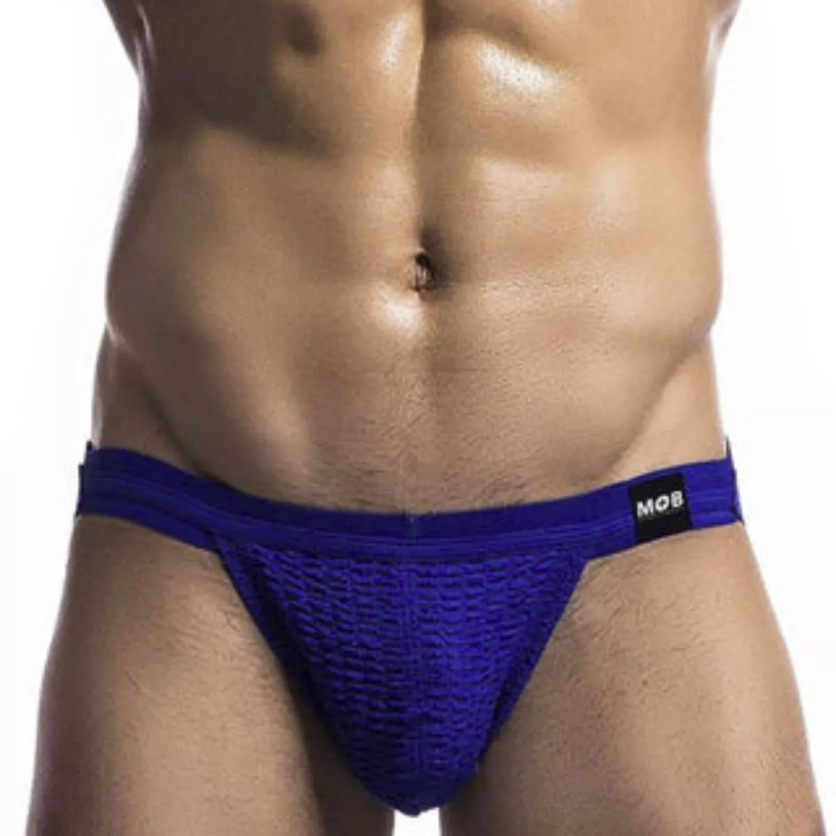 Male Basics Retro Swim Jock Blue