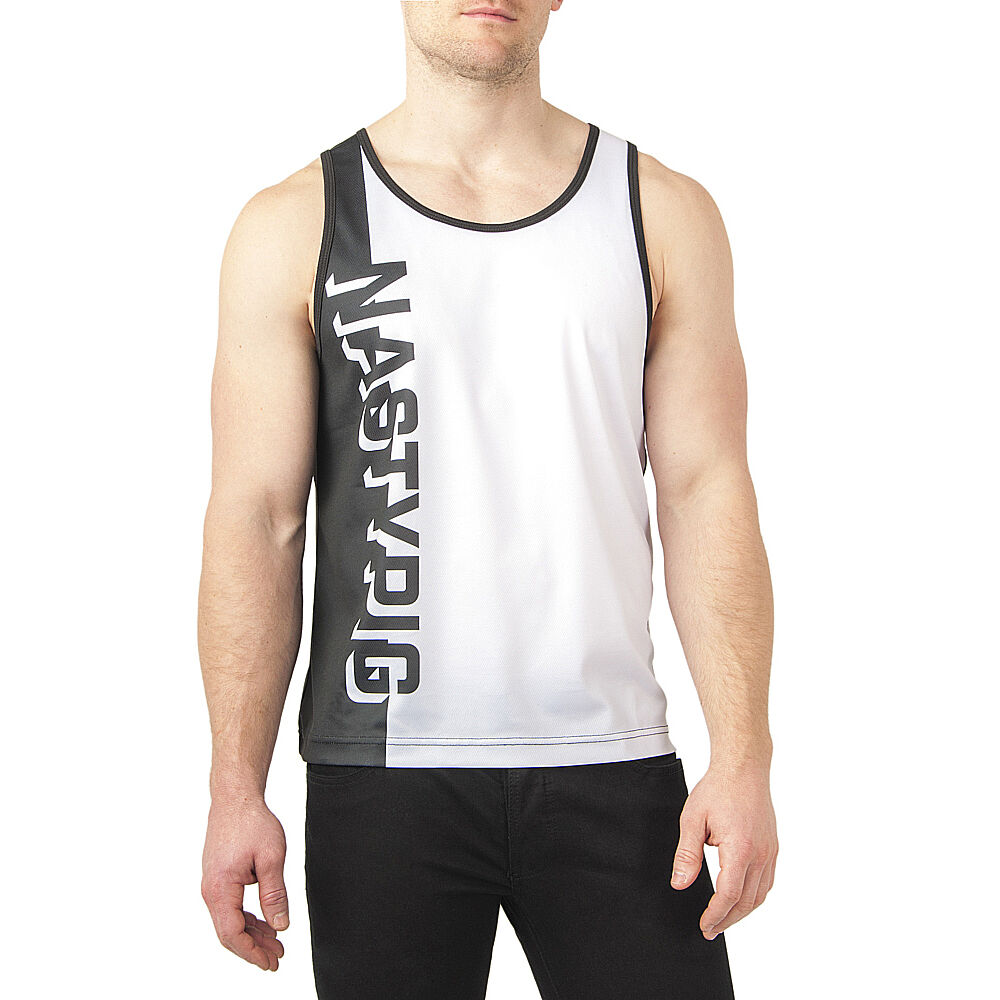 Offset Tank Top white