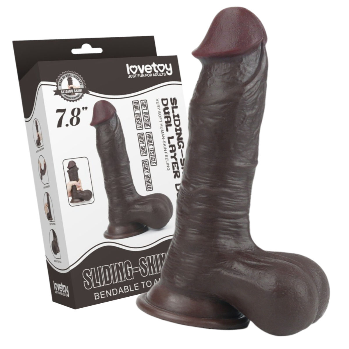 Sliding Skin Realistic Cock Dark Skin Tone Sliding Skin Realistic Cock Dark Skin Tone
