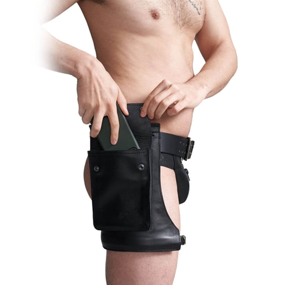 Leather Party Pocket Holster - große Tasche, Bild 3