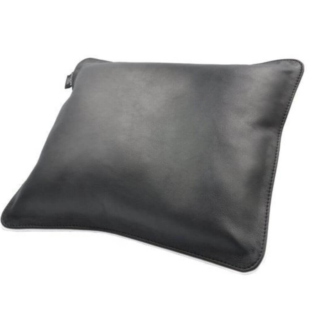 Sling leather pillow black-white