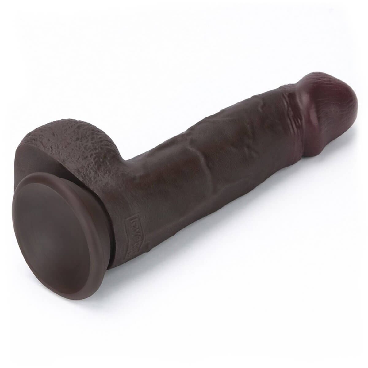 8" Sliding Skin Cock Dark Skin Tone, image 6
