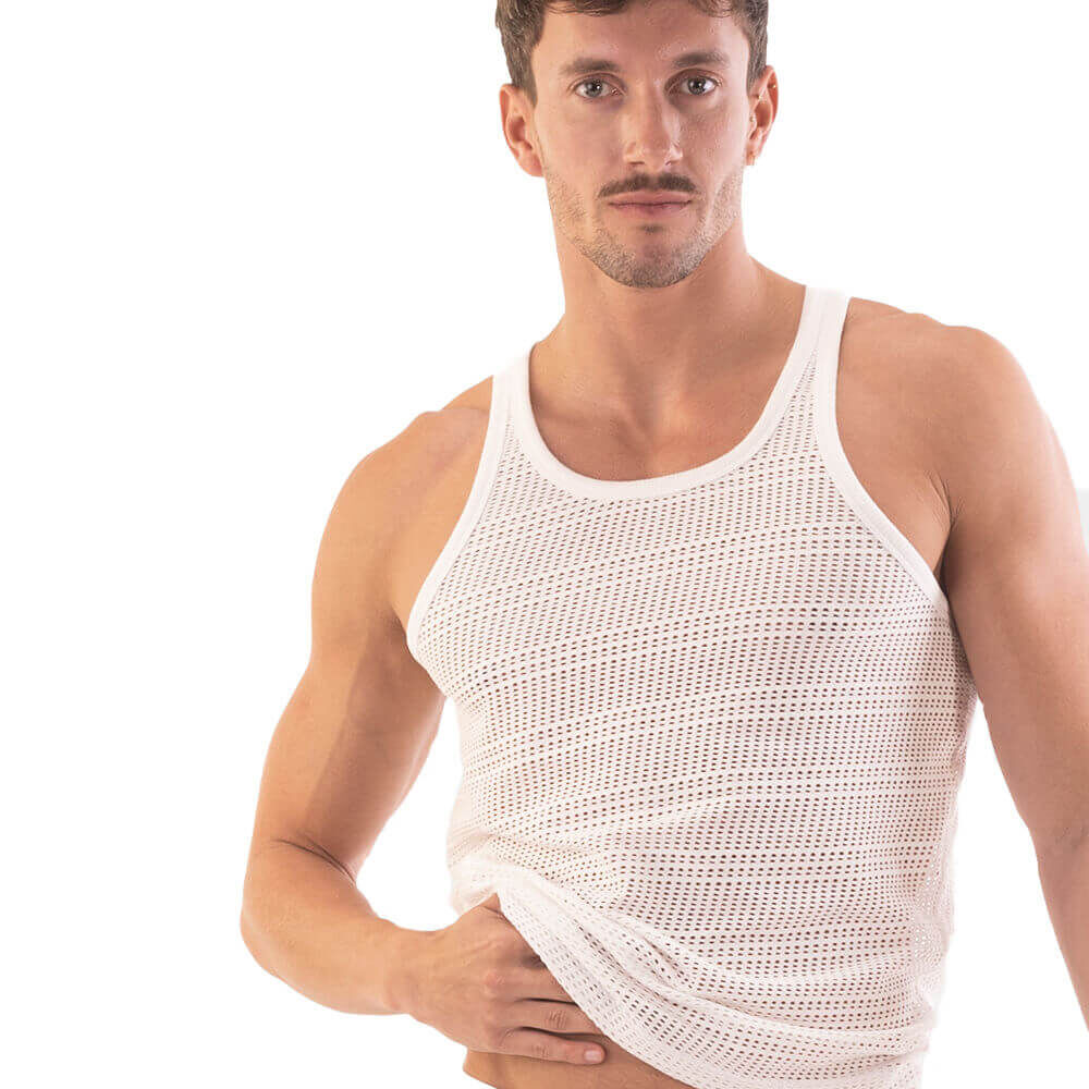 Barcode Tank Top Lunt - White Barcode Tank Top Lunt - White