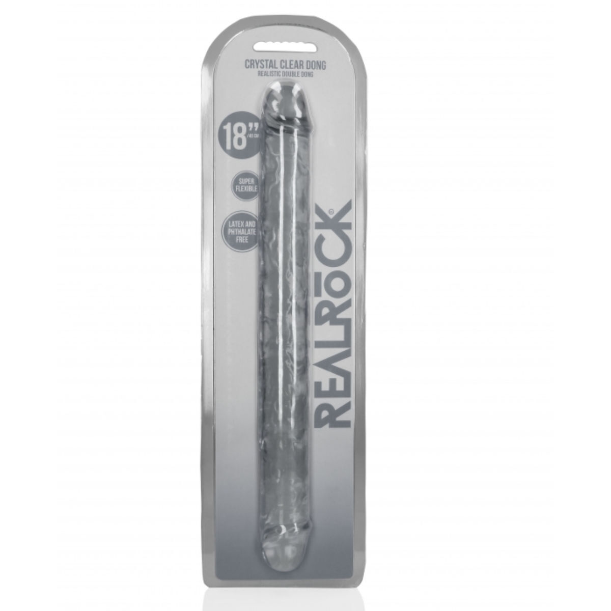 RealRock Crystal Clear Double Dildo 18", Bild 2