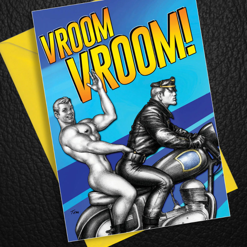 Tom of Finland Greeting Card Vroom Vroom Tom of Finland Greeting Card Vroom Vroom
