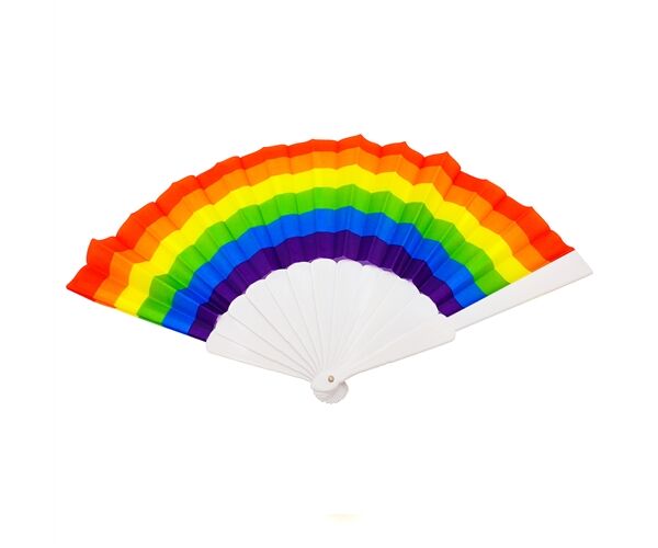 Regenbogen Handfächer Weiß Regenbogen Handfächer Weiß