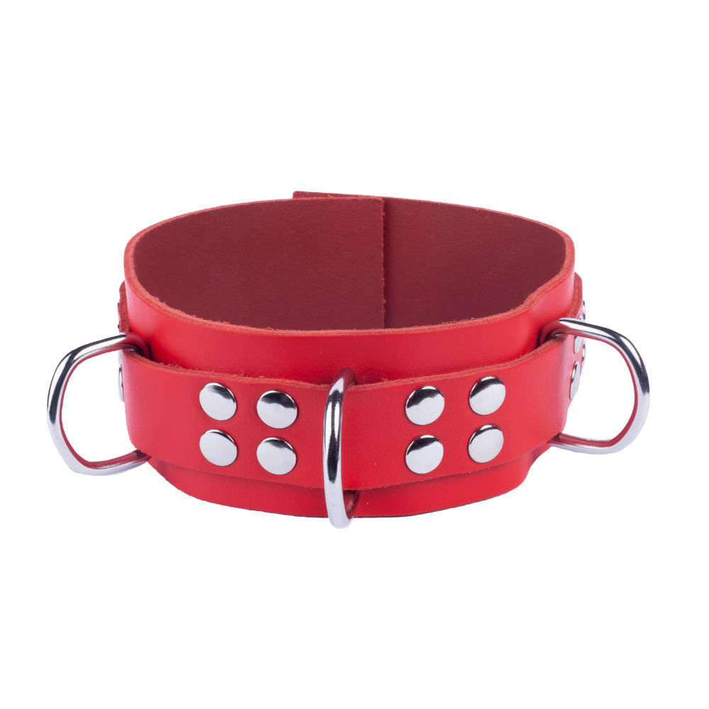 Leather Collar Red Leather Collar Red