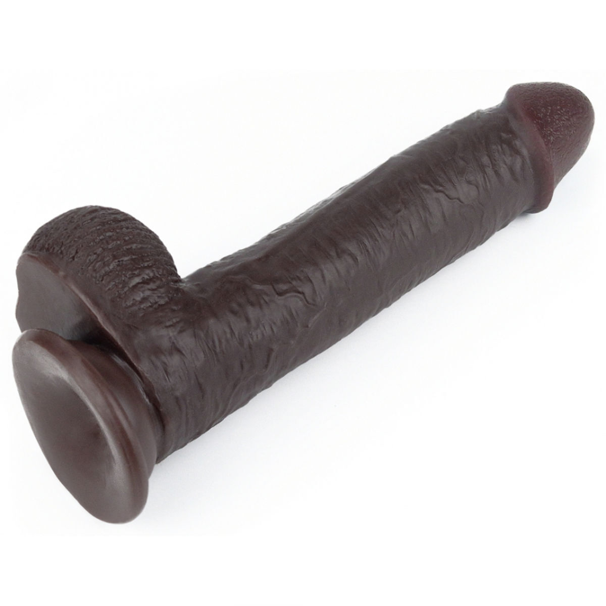 9" Sliding Skin XL Cock Dark Skin Tone, image 7