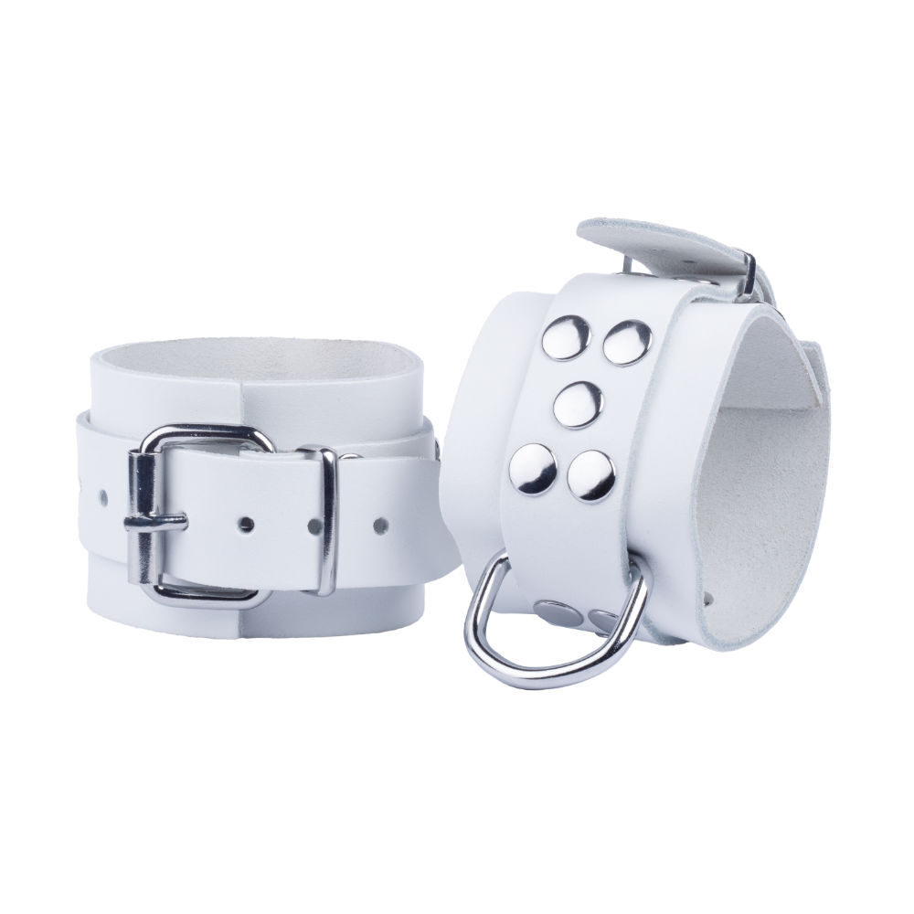 Leder Handschellen White Leder Handschellen White