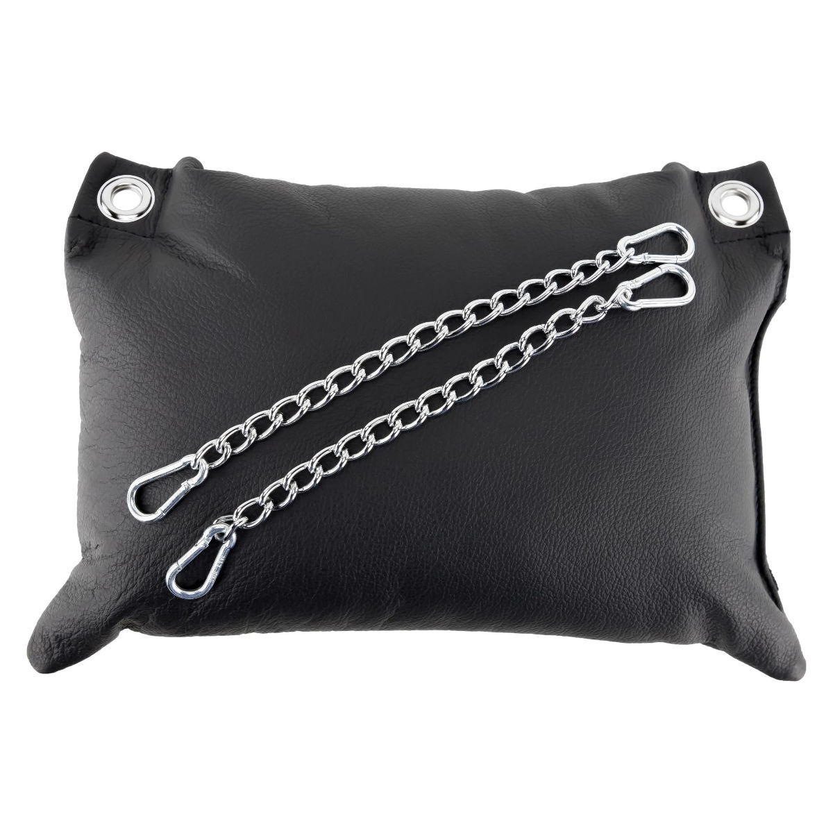Schwarzes Sling Leder-Kissen, Bild 2