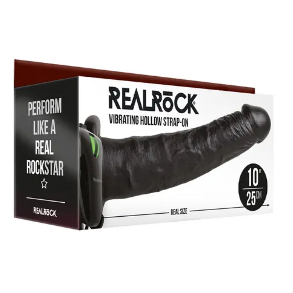 Vibrating Hollow Strap On Black 10", image 2