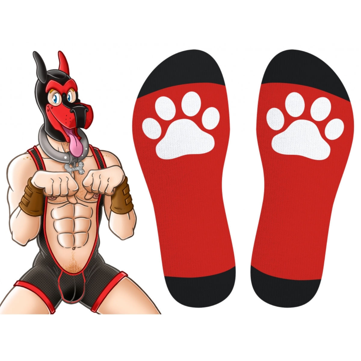SneakXX Long Socks - Good Boy Red, Bild 2