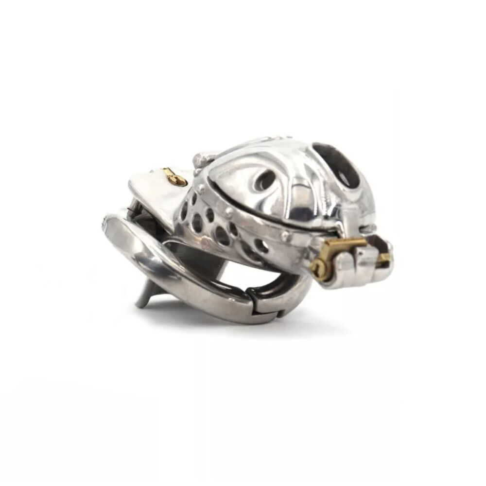 Metallic Double End Chastity Cage 38 mm 8 x 2,8 cm, image 5