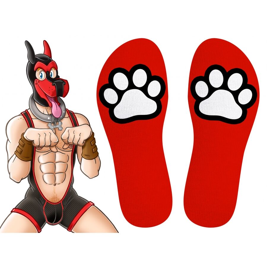 Kinky Puppy Socks - Red, Bild 2