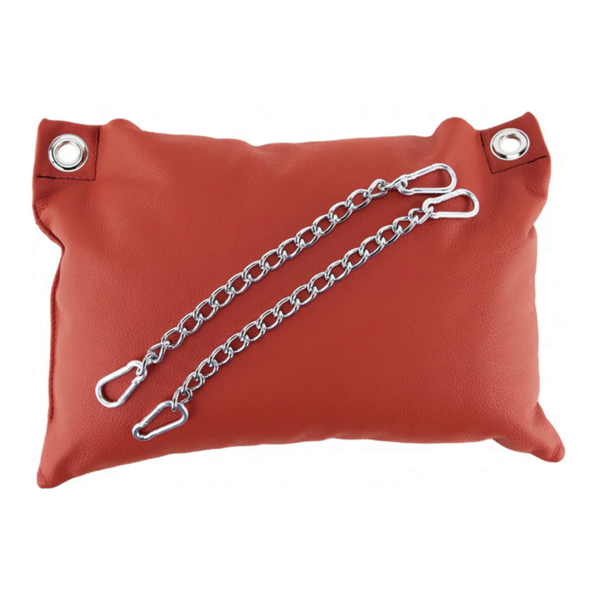 Rotes Sling Leder-Kissen, Bild 3