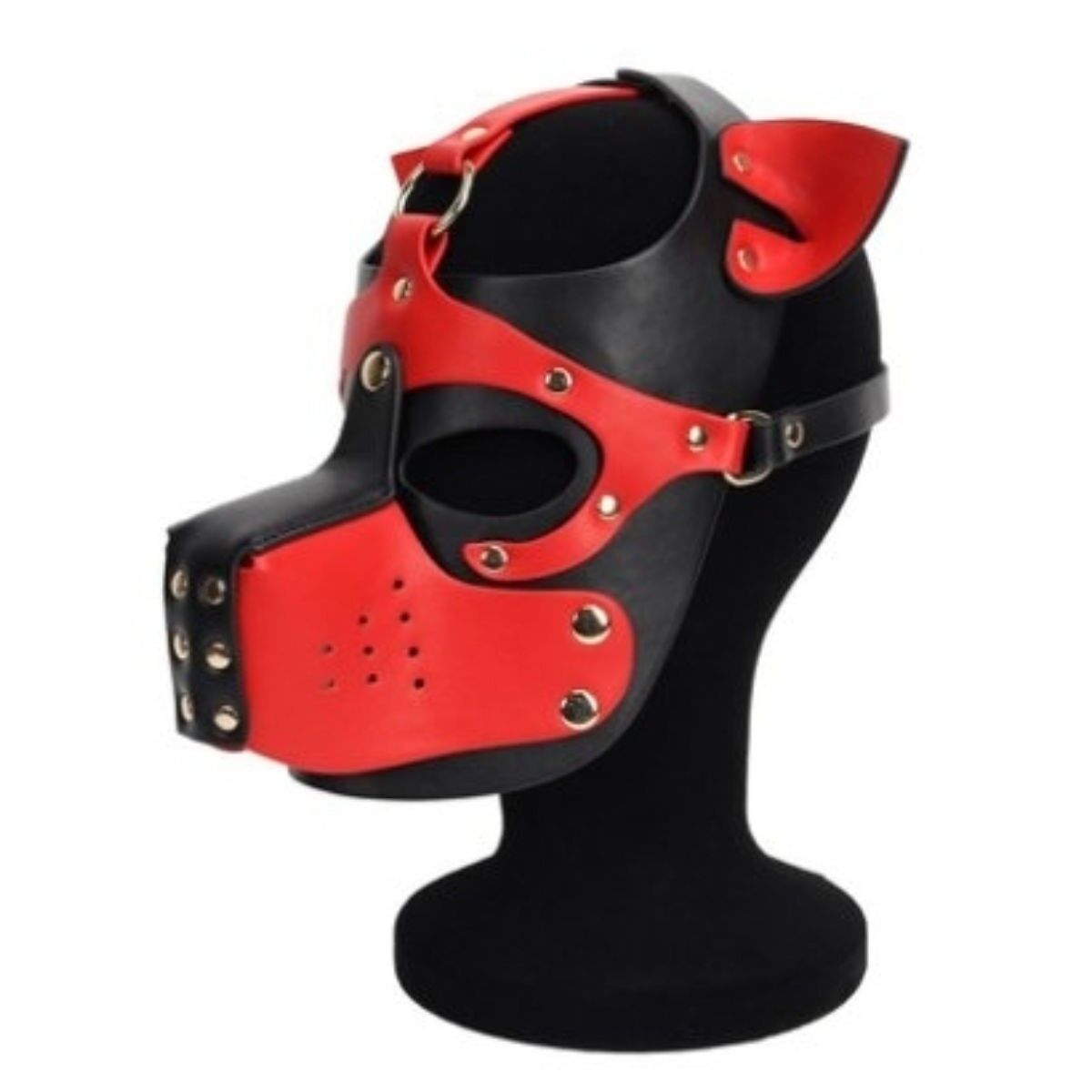 Faux Leather Puppy Mask Red Faux Leather Puppy Mask Red