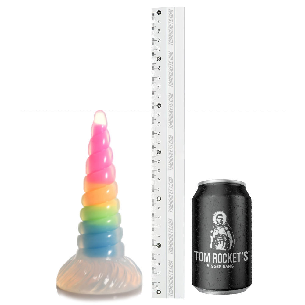 UniGlow Glow in the Dark Unicorn Dildo, image 2