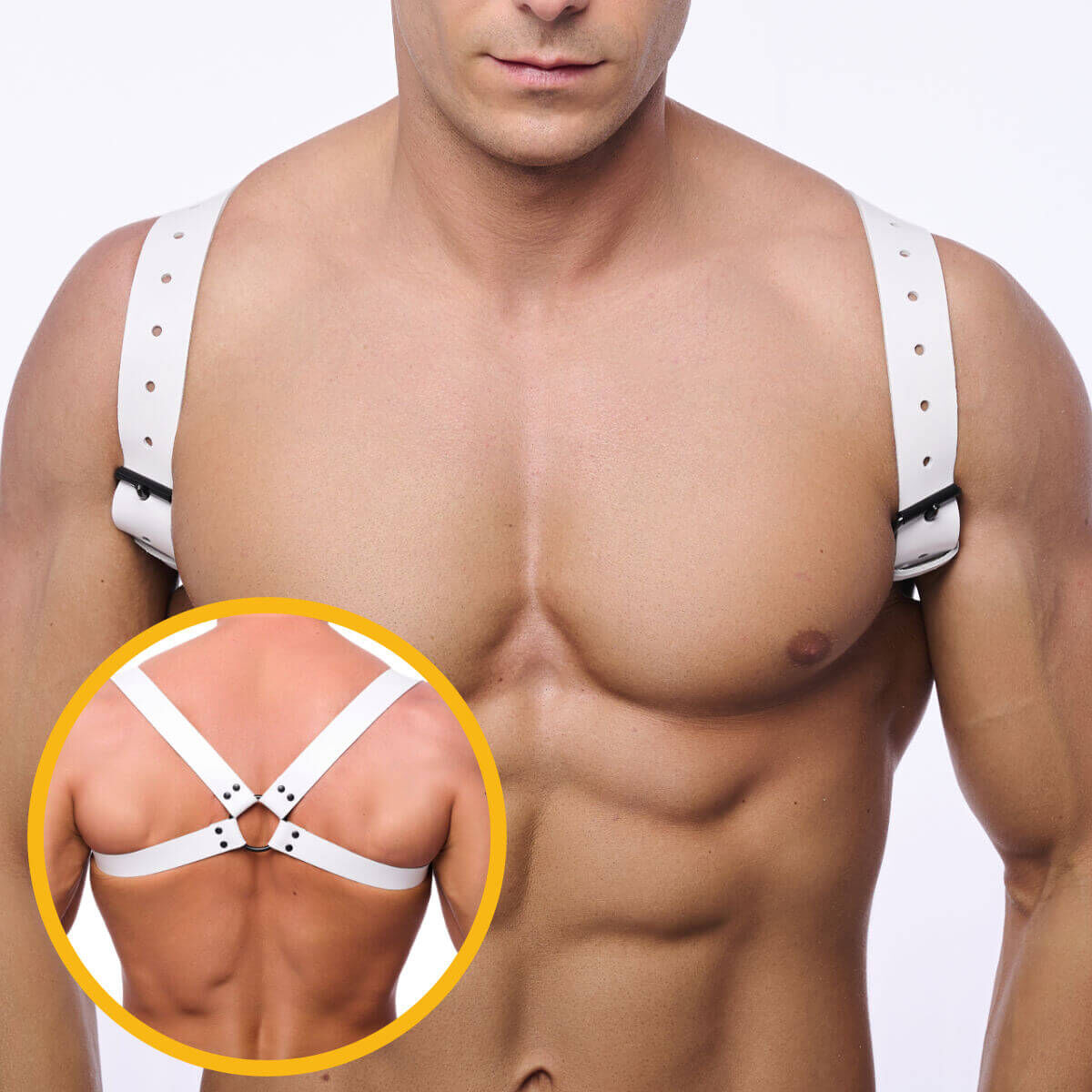 The Red Shoulder Harness - White