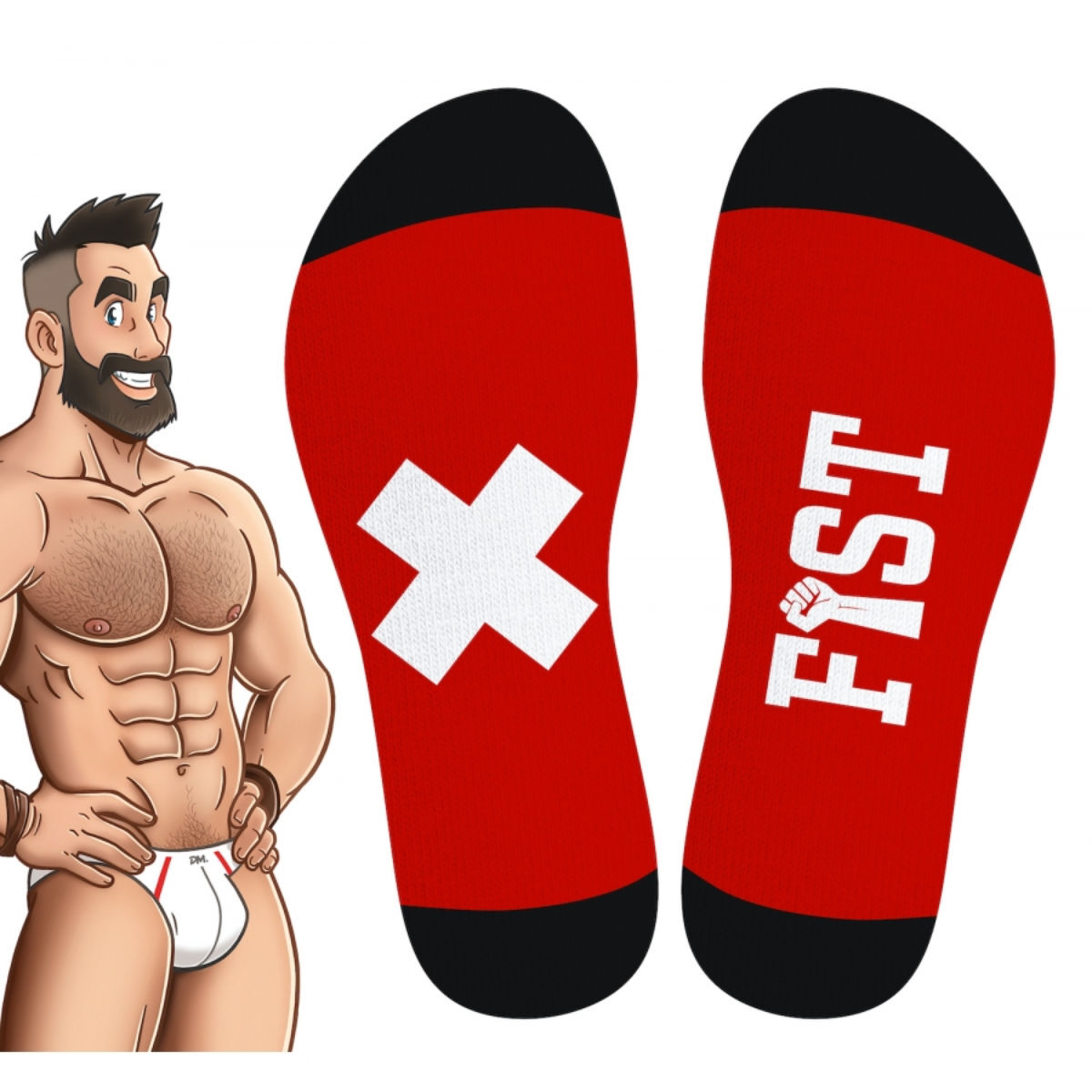 SneakXX Long Socks Red - Fist, Bild 2