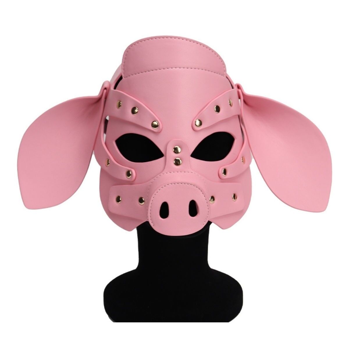 Kunstleder Piggy Mask Pink, Bild 2