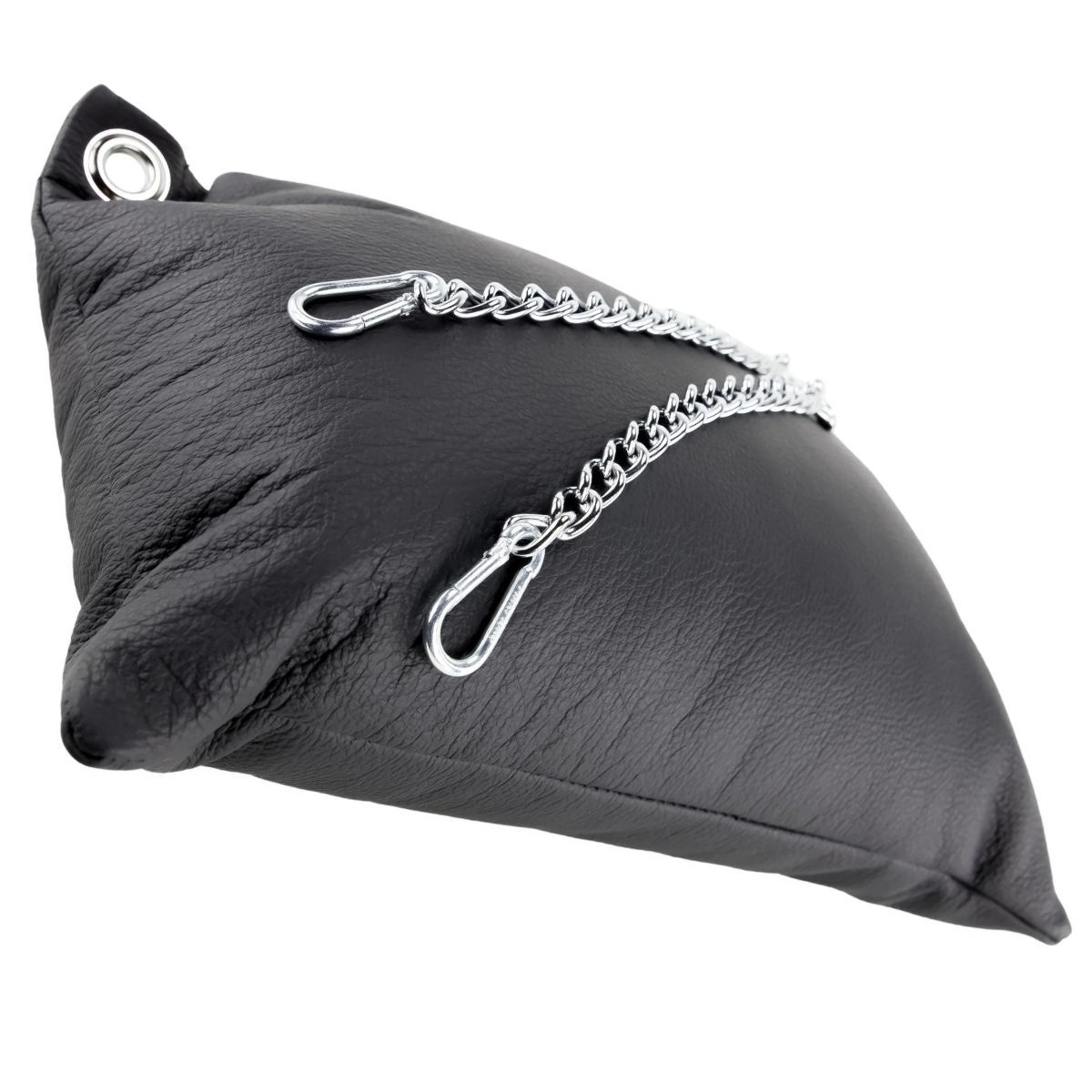 Schwarzes Sling Leder-Kissen, Bild 3
