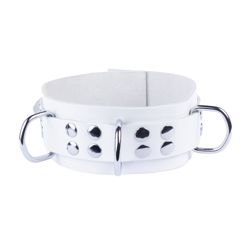 Leather Collar White, Bild 3