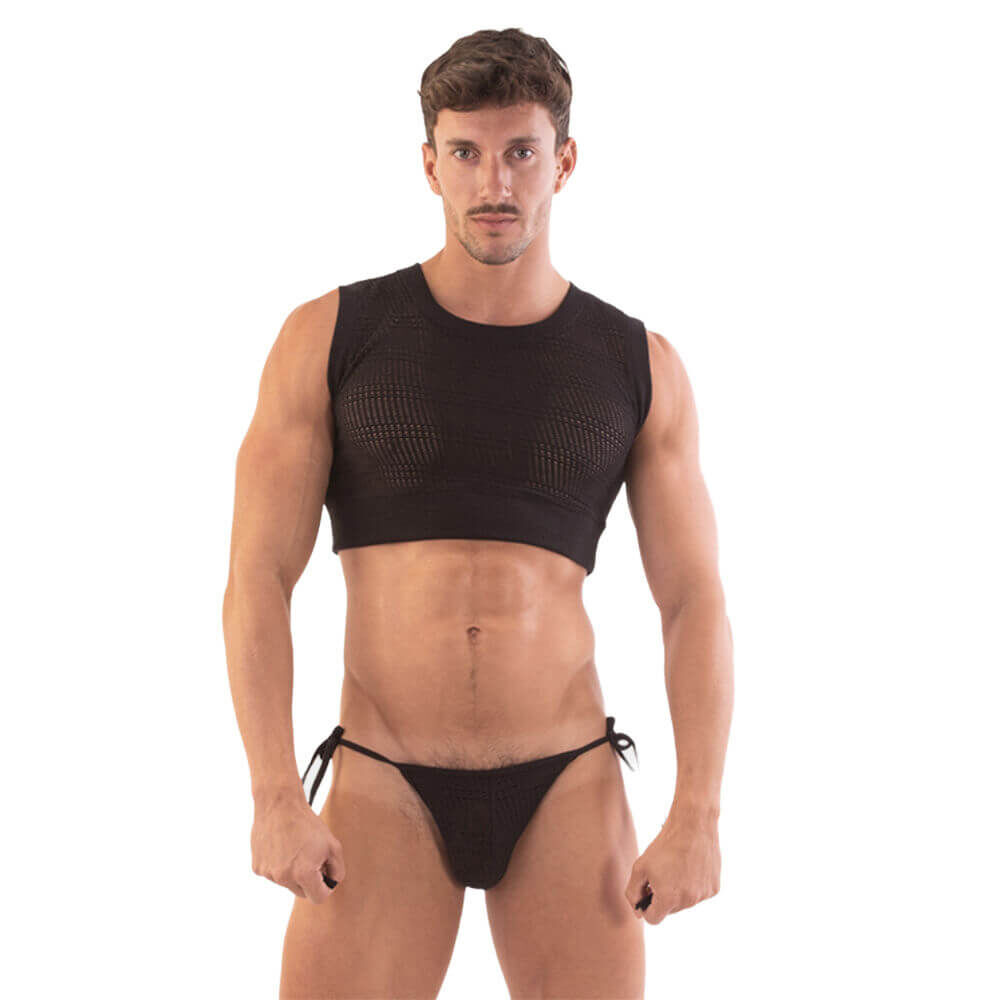 Barcode Crop Top Luz - Black S, Bild 3
