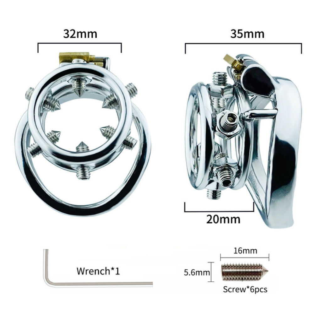 Stahl Keuschheitsring 45 mm 3,5 x 3,2 cm, Bild 5
