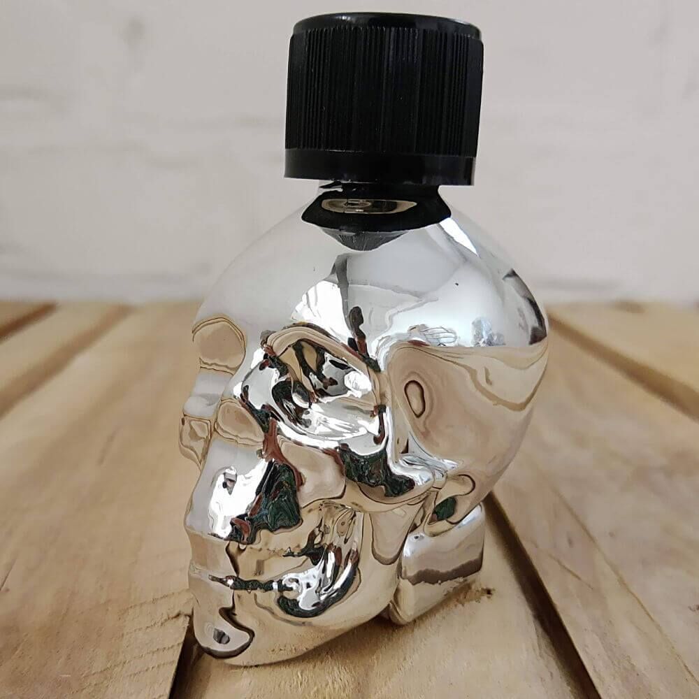 QuickSilver Skull Glass Bottle, image 5