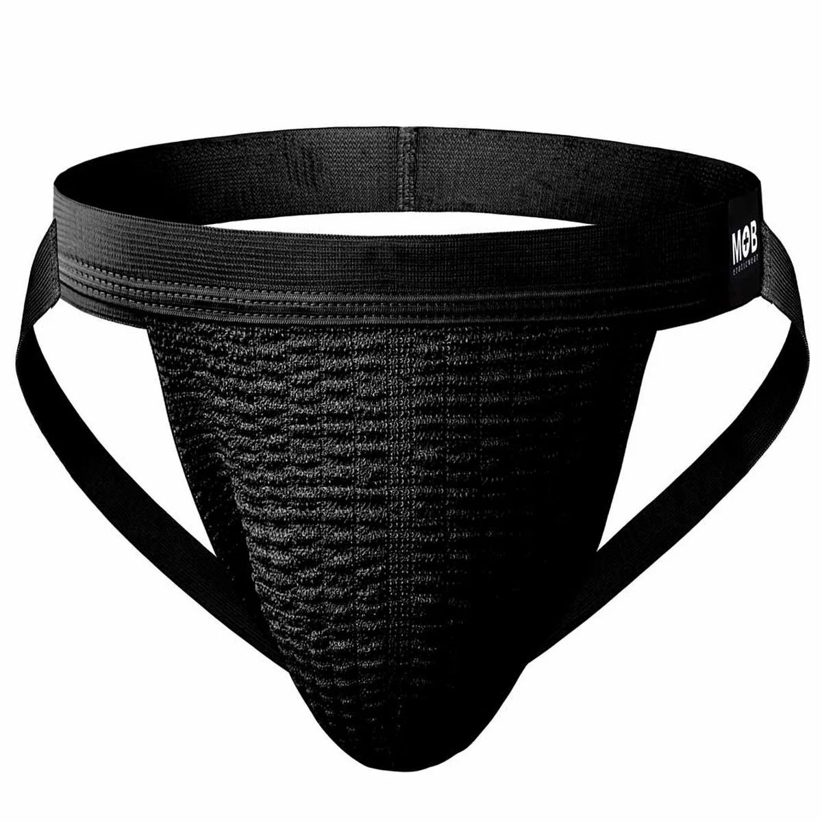 Male Basics Retro Swim Jock Black M, image 3