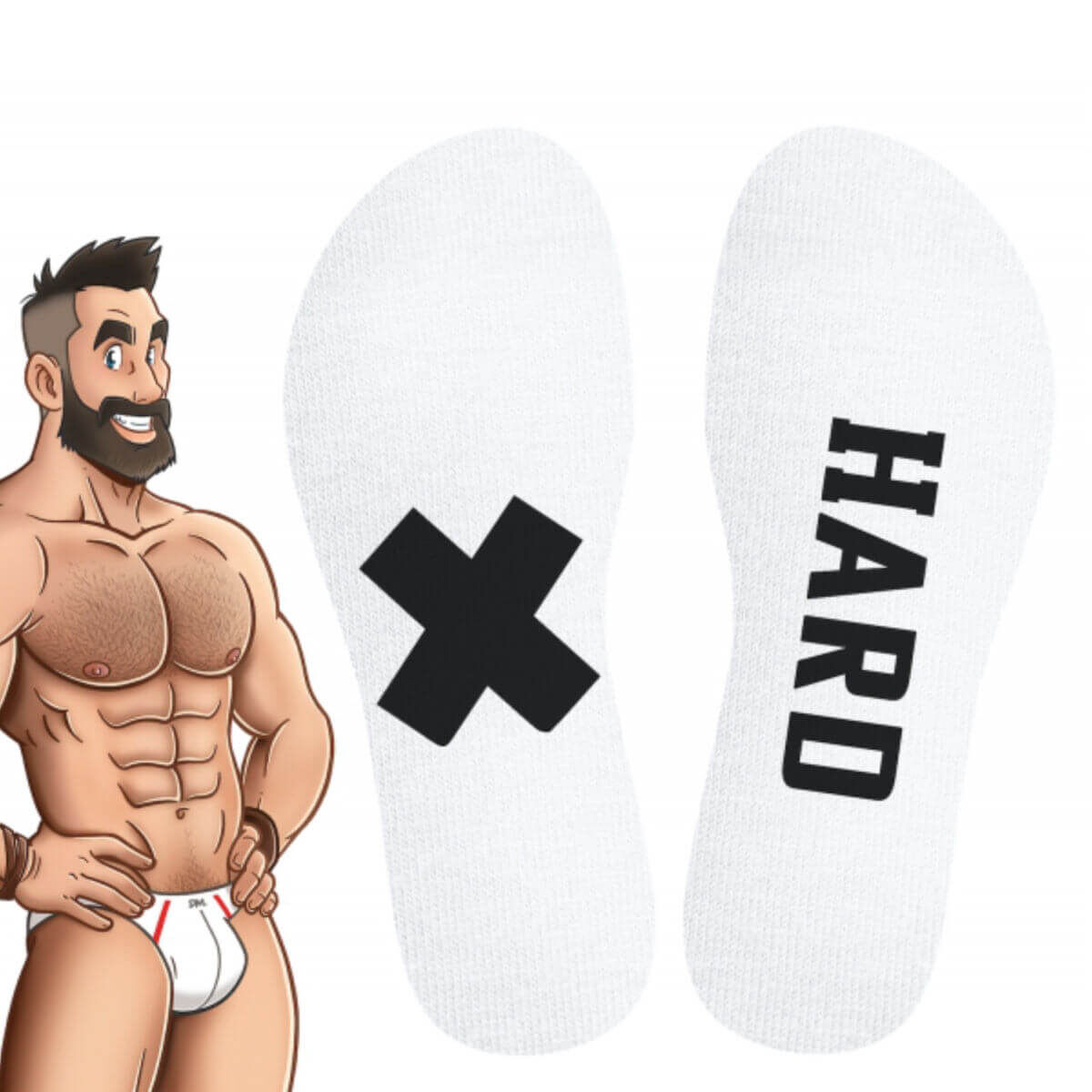 SneakXX Long Socks - Hard Black On White, Bild 2