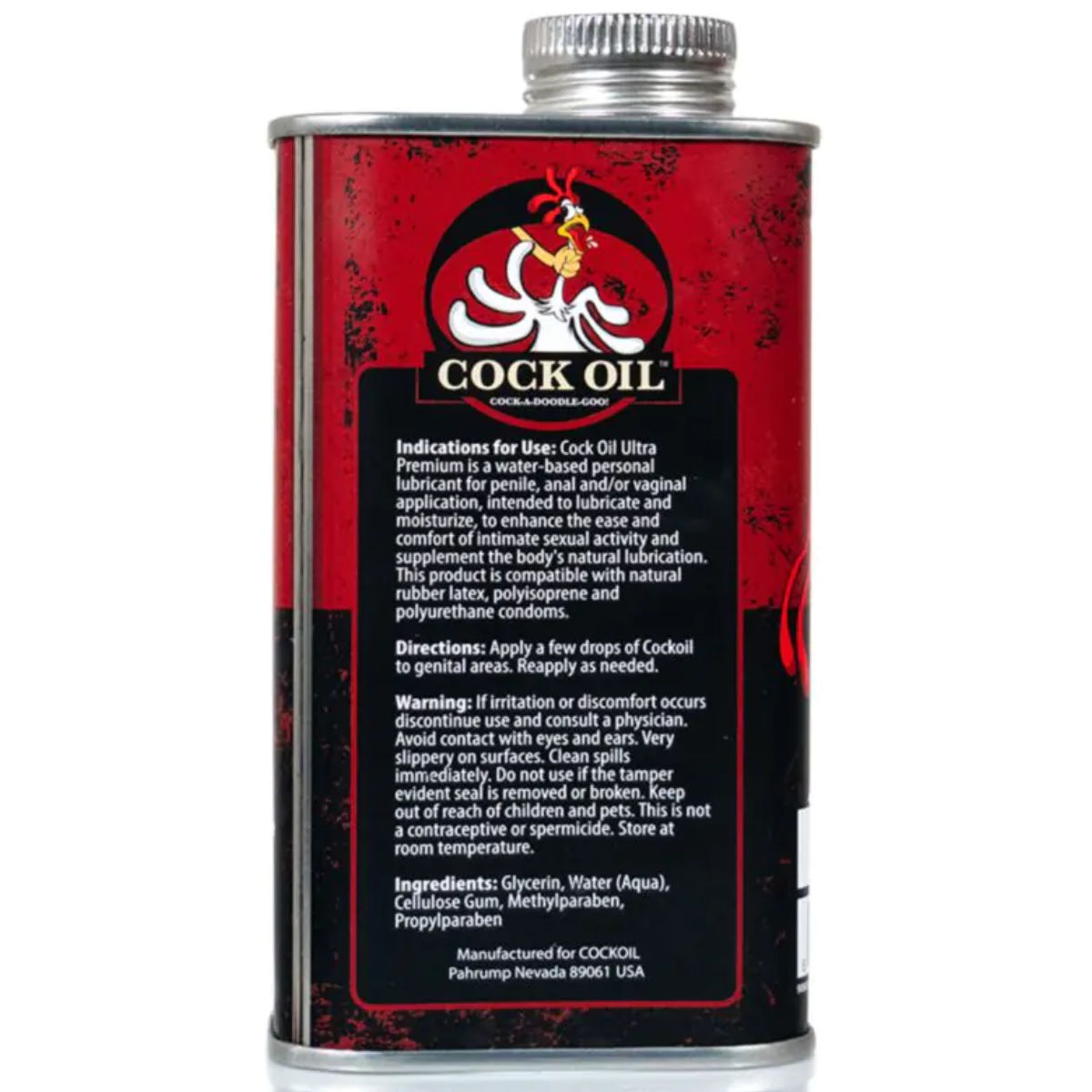 Cock Oil Metal Can, image 2
