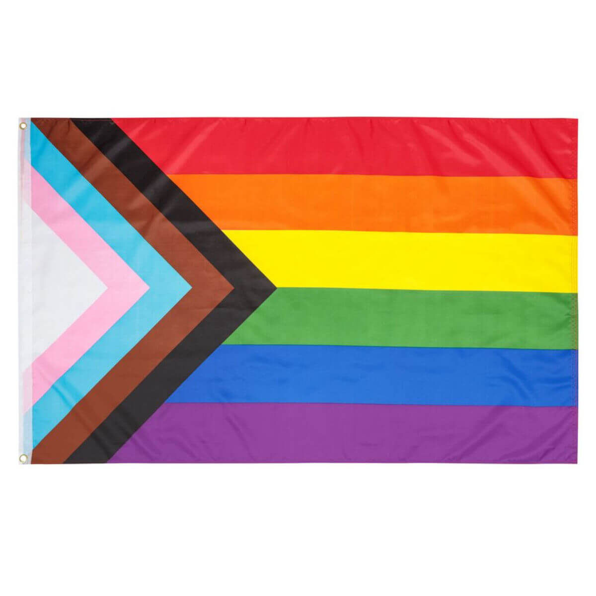 Progress Regenbogen Flagge mit Ösen 90x150 cm