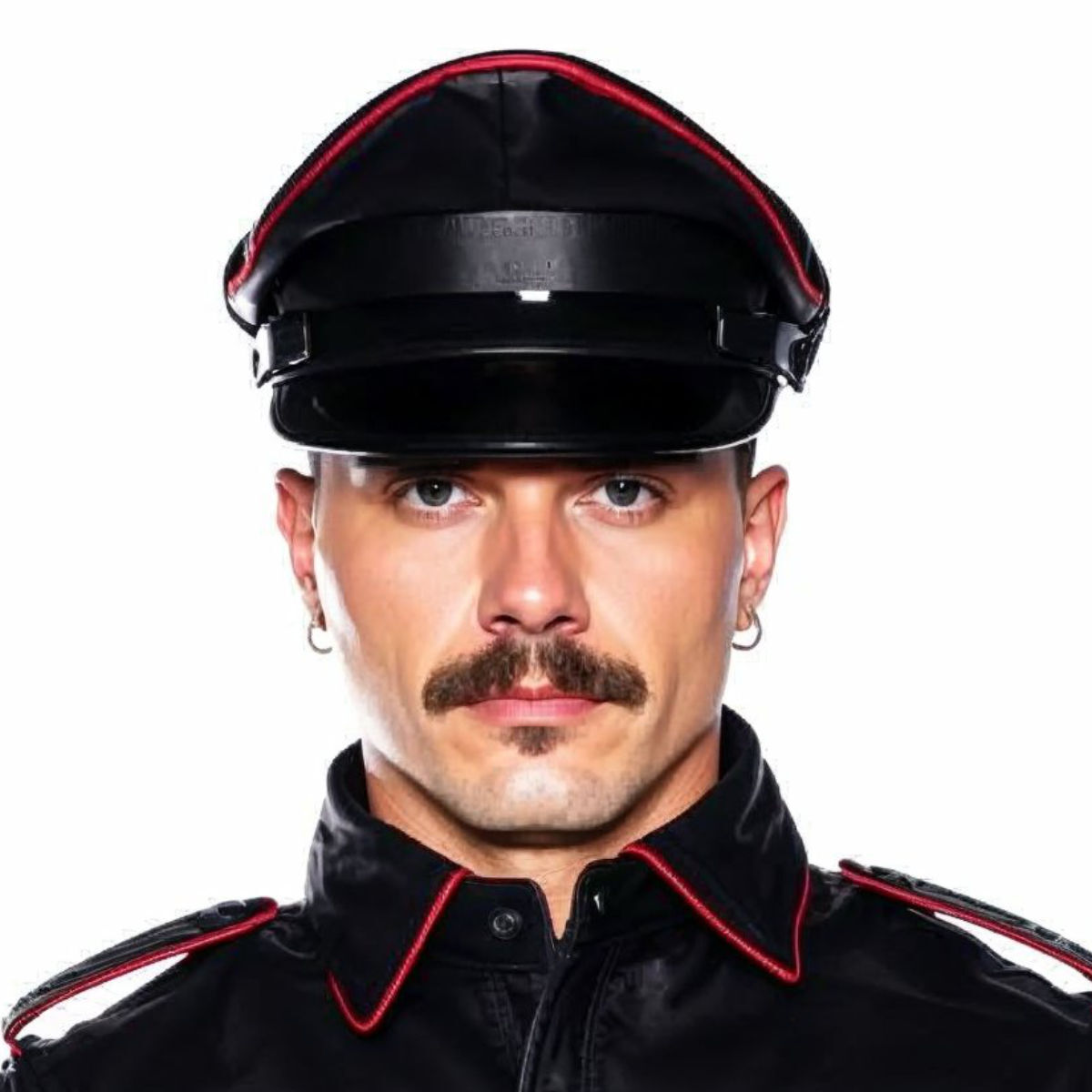 Military Cap with red stripe Military Cap with red stripe